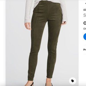 Old Navy - Two Pairs of High-Rise Stevie Faux-Suede Ponte-Knit Pants